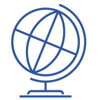 Line artwork globe